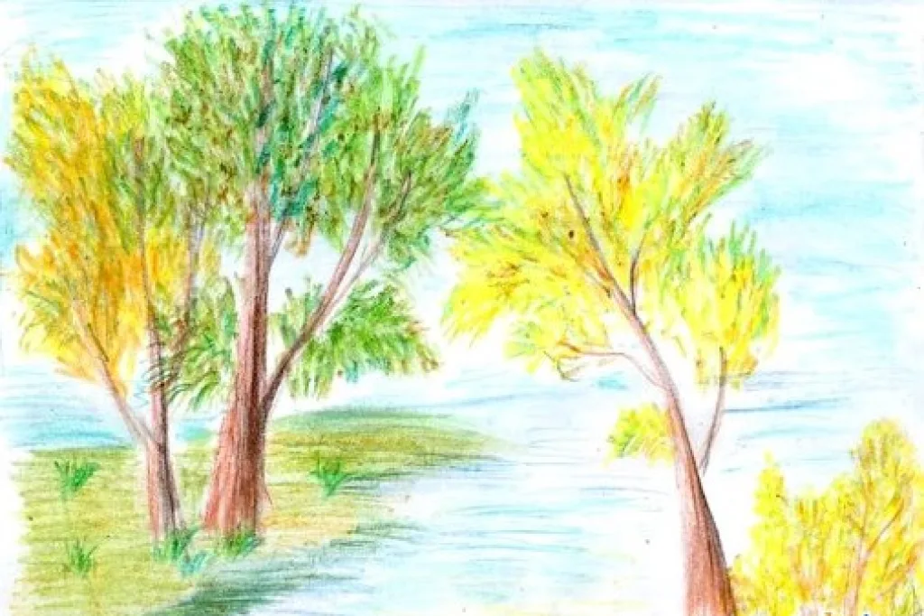 Рисунок Осень карандашом