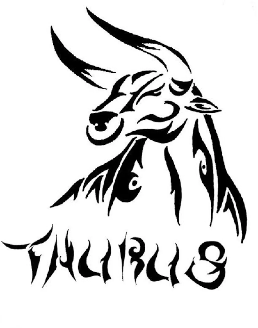 Трафарет быка