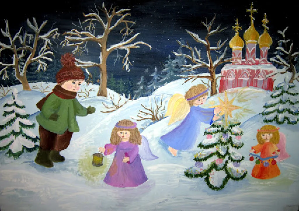 Рождество рисунки