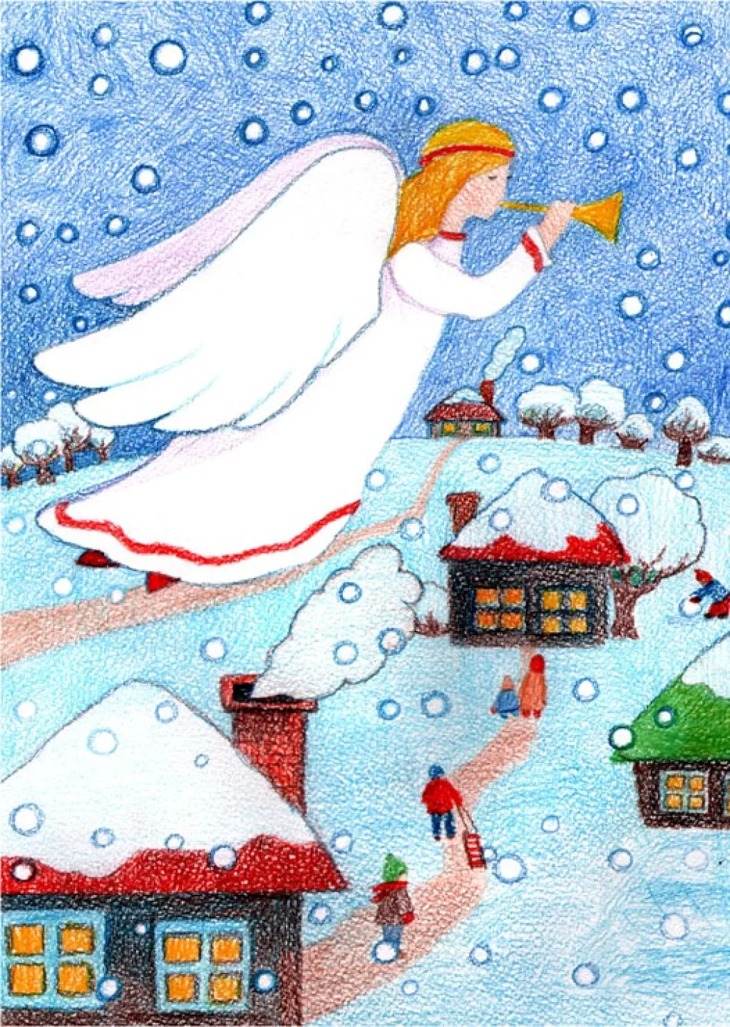 Рождество рисунки ангела