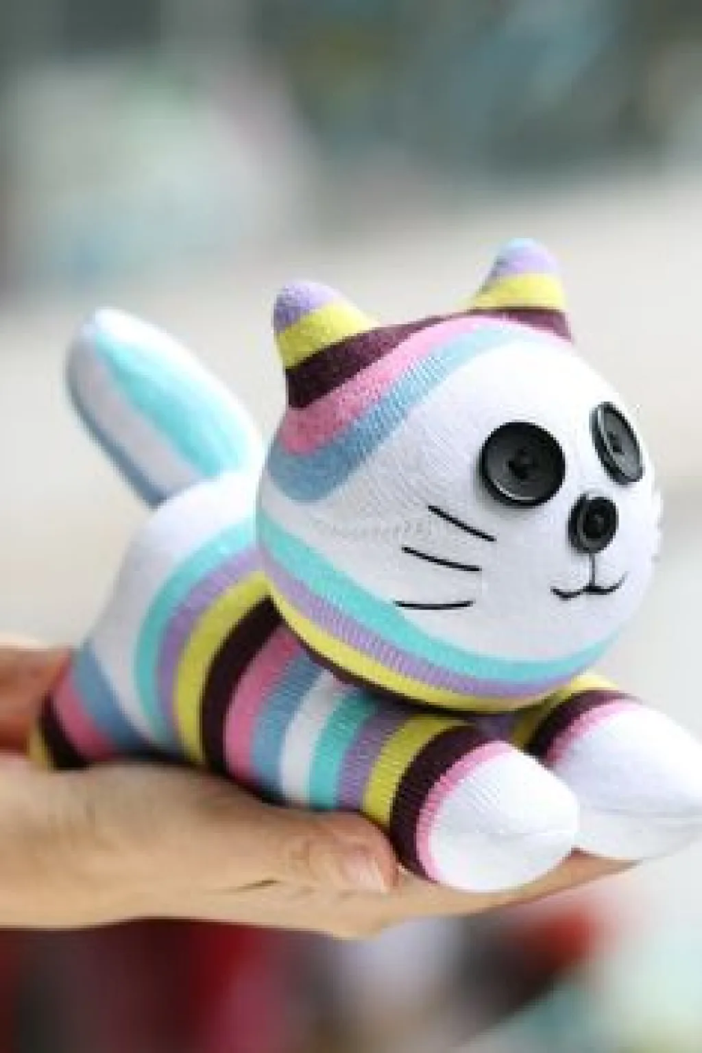 игрушка +своими руками +из носков котенок