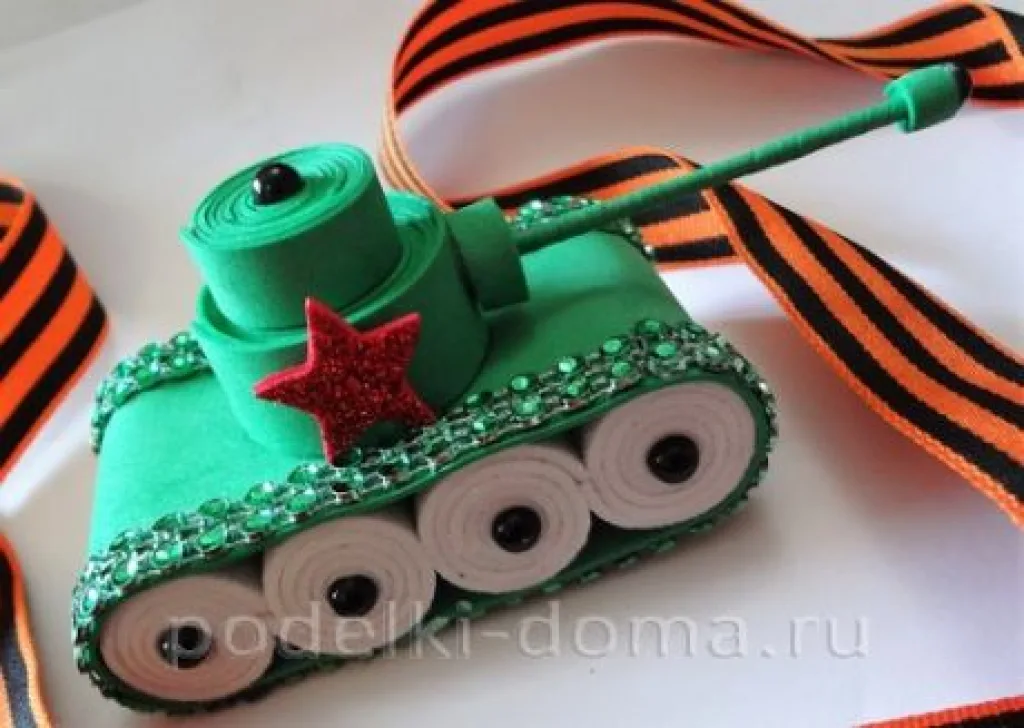 поделка к 23 февраля танк
