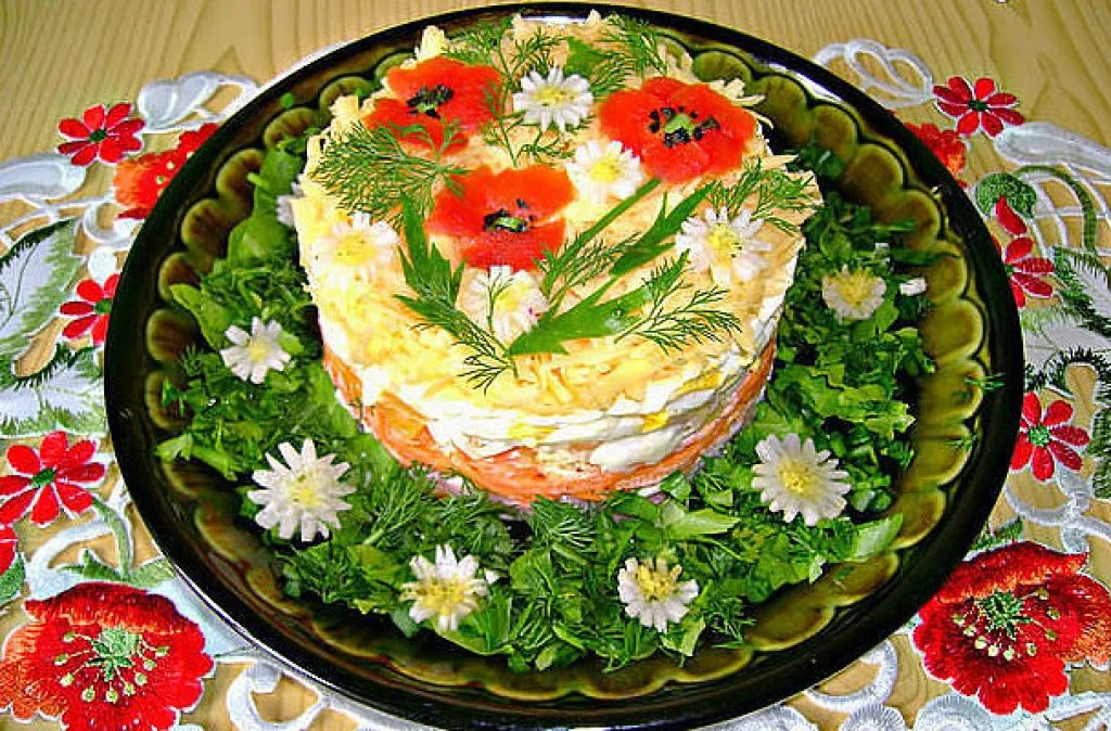 салат на 8 марта