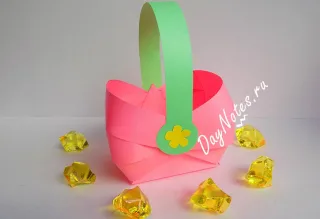 корзиночка из бумаги своими руками