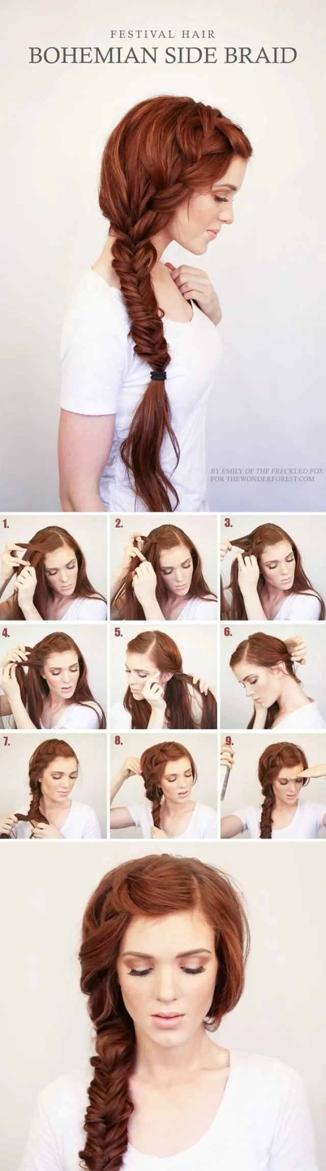 плетение объемной косы пошагово