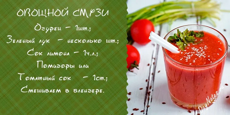рецепты смузи для похудения с помидорами