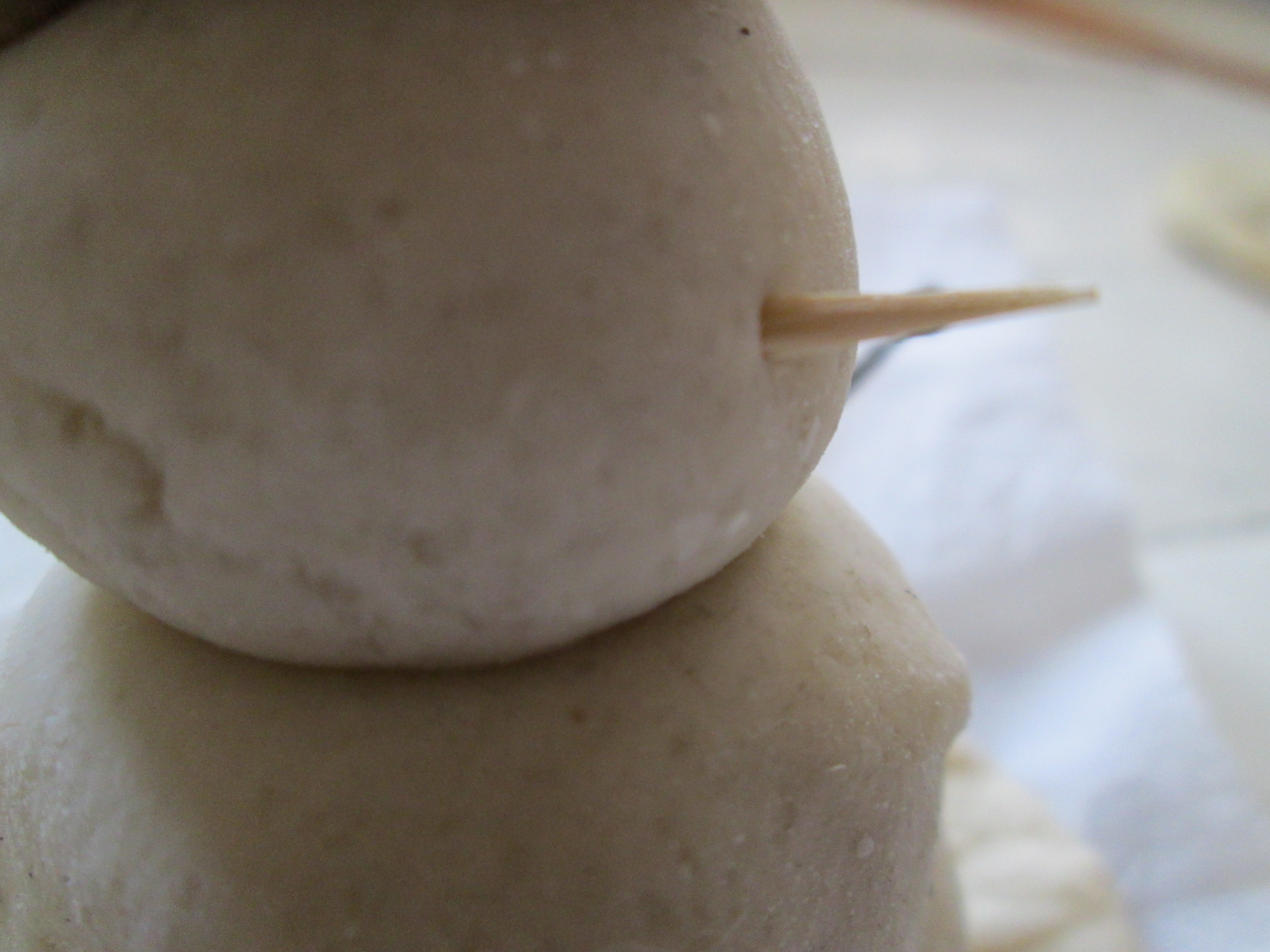 снеговик из соленого теста