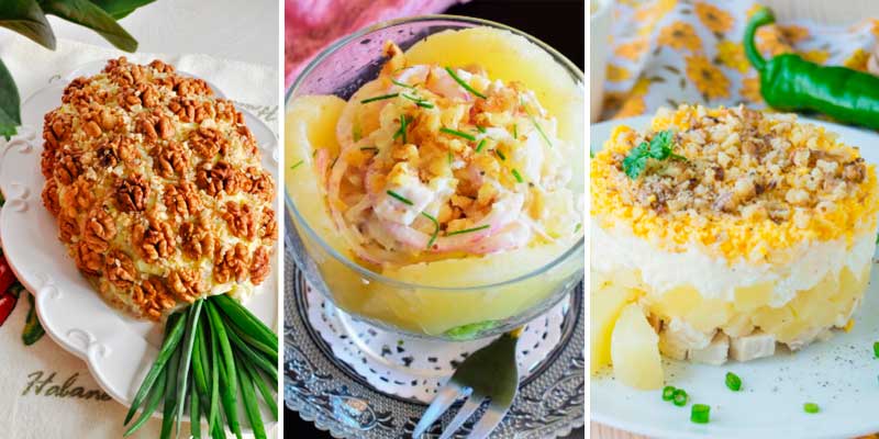 Салаты с курицей и ананасами - 6 рецептов с фото, от которых гости будут в восторге