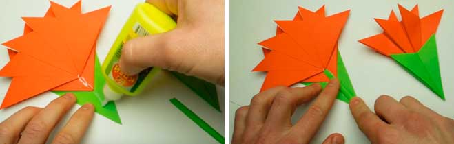 Гвоздика из бумаги своими руками для детей (схемы и шаблоны)