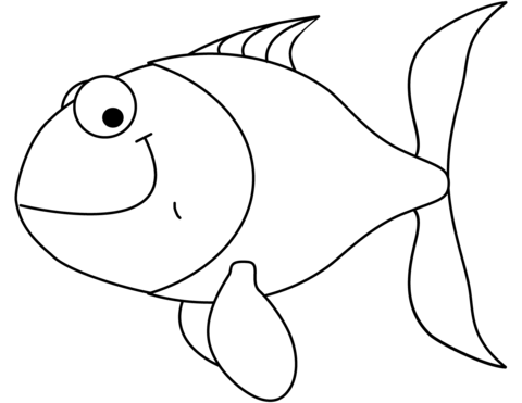 cartoon fish 2 coloring page
