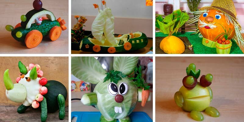 Поделки из овощей своими руками для детского сада