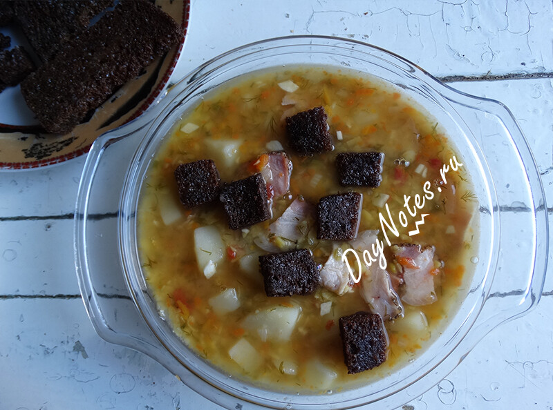 Гороховый суп с ветчиной — фоторецепт очень вкусного супа