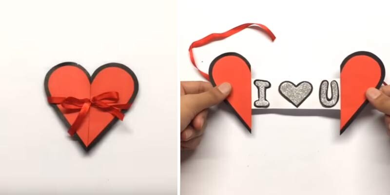 Валентинка своими руками из бумаги. Как сделать валентинку. Открытка с сердечком