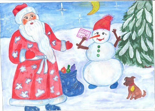 Рисунки на рождество христово для детей