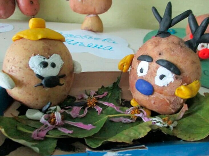 Поделки из картошки для сада и школы своими руками